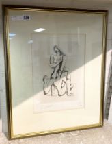 OSSIP ZADKINE - ORIGINAL ETCHING 18/30 SIGNED - 30 X 18 CMS TO MOUNT