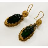 22K GOLD SCARAB BEETLE EARRINGS