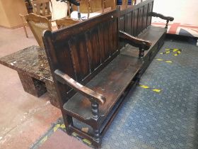 19TH CENTURY OAK BENCH