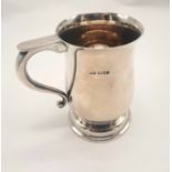 HM SILVER TANKARD - APPROX 12 IMPERIAL OZ