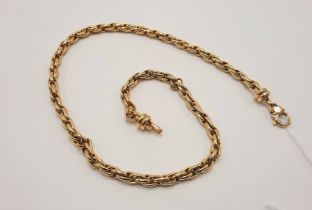 18CT GOLD ITALIAN DESIGNER NECKLACE 28 GRAMS APPROX