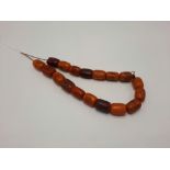 BUTTERSCOTCH AMBER NECKLACE - APPROX 100 GRAMS