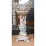 CONTINENTAL PORCELAIN FIGURAL CENTREPIECE - 52.5 CMS (H) APPROX