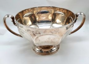 HM SILVER TWO HANDLED BOWL - APPROX 59 IMPERIAL OZ