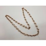 18CT GOLD TWO ROW BEADED NECKLACE - 53 GRAMS