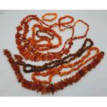 COLLECTION OF AMBER JEWELLERY