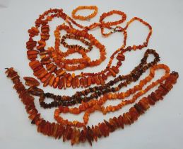 COLLECTION OF AMBER JEWELLERY