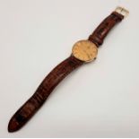 9 CARAT GOLD GENTS MAPPIN & WEBB WRISTWATCH