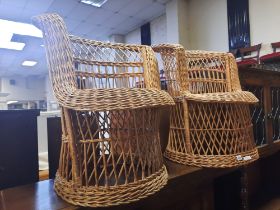 TWO WICKER CHAIRS