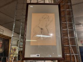 FRAMED DRAWING OF A NUDE