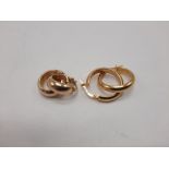 2 PAIRS OF 9CT GOLD DESIGNER EARRINGS