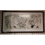 LARGE GUILLAUME AZOULAY LITHOGRAPH - 68 X 140 CMS INNER FRAME