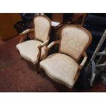 PAIR OF FRENCH STYLE CHAIRS