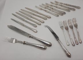 QTY OF SILVER CUTLERY H/M 23.6 IMP OZS APPROX