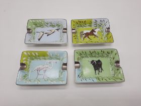 FOUR HERMES PIN DISHES