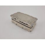 HM SILVER SNUFF BOX 72.9 GRAMS APPROX