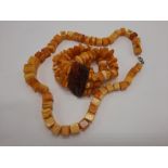 BUTTERSCOTCH AMBER NECKLACE WITH BRACELET