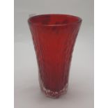 WHITEFRIARS RED VASE 20CMS (H) APPROX