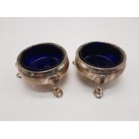 PAIR OF HM SILVER SALTS