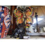 TIFFANY STYLE BUTTERFLY LAMP 42CMS (H) APPROX