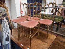 SET OF 5 METAL CHAIRS