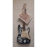 ONE OF A KIND ''FENDER SQUIRE WITH CERTIFICATE PURE EVIL'' GRAFFITIED