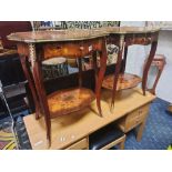 PAIR OF INLAID TABLES