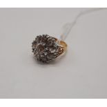 18CT GOLD TESTED ROSE CUT DIAMOND RING - SIZE I/J 4.1 GRAMS APPROX