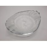 LALIQUE DISH - SLIGHT NICK UNDERNEATH 6.5CMS (H) APPROX
