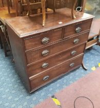 VICTORIAN 5 DRAWER SMALL MAHOGANY CHEST