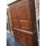 OAK CABINET WITH DRAWERS