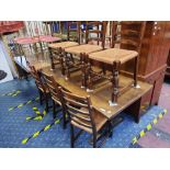 OAK REFECTORY TABLE & 6 CHAIRS