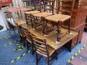 OAK REFECTORY TABLE & 6 CHAIRS