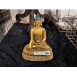 GILT METAL SEATED BUDDHA 21CMS (H) APPROX