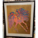 LARGE GUILLAUME AZOULA LITHOGRAPH - 113 X 91.5 CMS INNER FRAME