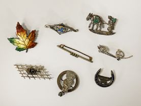 COLLECTION OF EARLY SILVER BROOCHES