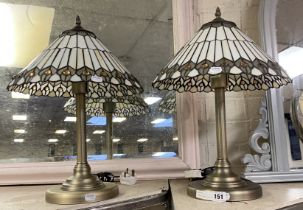PAIR OF TIFFANY STYLE TABLE LAMPS - 50 CMS (H) APPROX