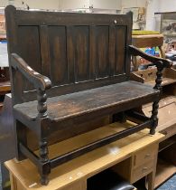 19TH CENTURY OAK BENCH