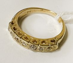 14CT GOLD DIAMOND RING - SIZE P 5.1 GRAMS APPROX