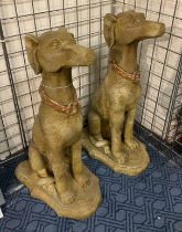 PAIR OF LARGE GREYHOUNDS 80CMS (H) APPROX