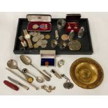 H/M SILVER PRESENTATION BOWL WITH A FEW OTHER H/M SILVER ITEMS & OTHER BITS INC IMPERIAL SERVICE