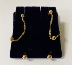 TWO PAIRS OF 9CT GOLD EARRINGS