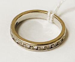 14CT GOLD HALF ETERNITY RING - SIZE H
