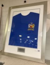 FRAMED & SIGNED & AUTHENTICATED SIR BOBBY CHARLTON FOOTBALL SHIRT