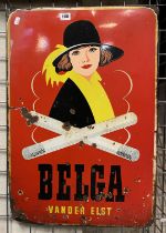 BELGA VANDER ELST TIN PLATE SIGN 48CMS X 70CMS