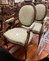 PAIR OF FRENCH STYLE ARMCHAIRS