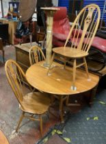 ERCOL TABLE & 3 CHAIRS