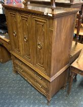 2 DOOR CABINET WITH DRAWERS