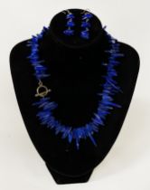 LAPIS LAZULI NECKLACE & EARRINGS