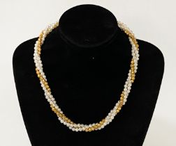 GOLD & PEARL NECKLACE 16'' LENGTH